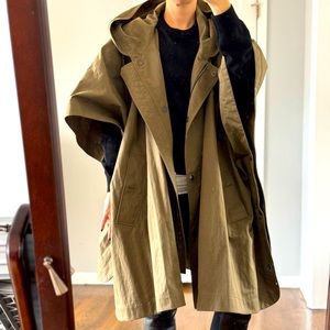 Army Green Burberry Poncho